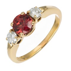 Vintage Tiffany & Co. Sapphire Diamond Gold Three-Stone Engagment Ring
