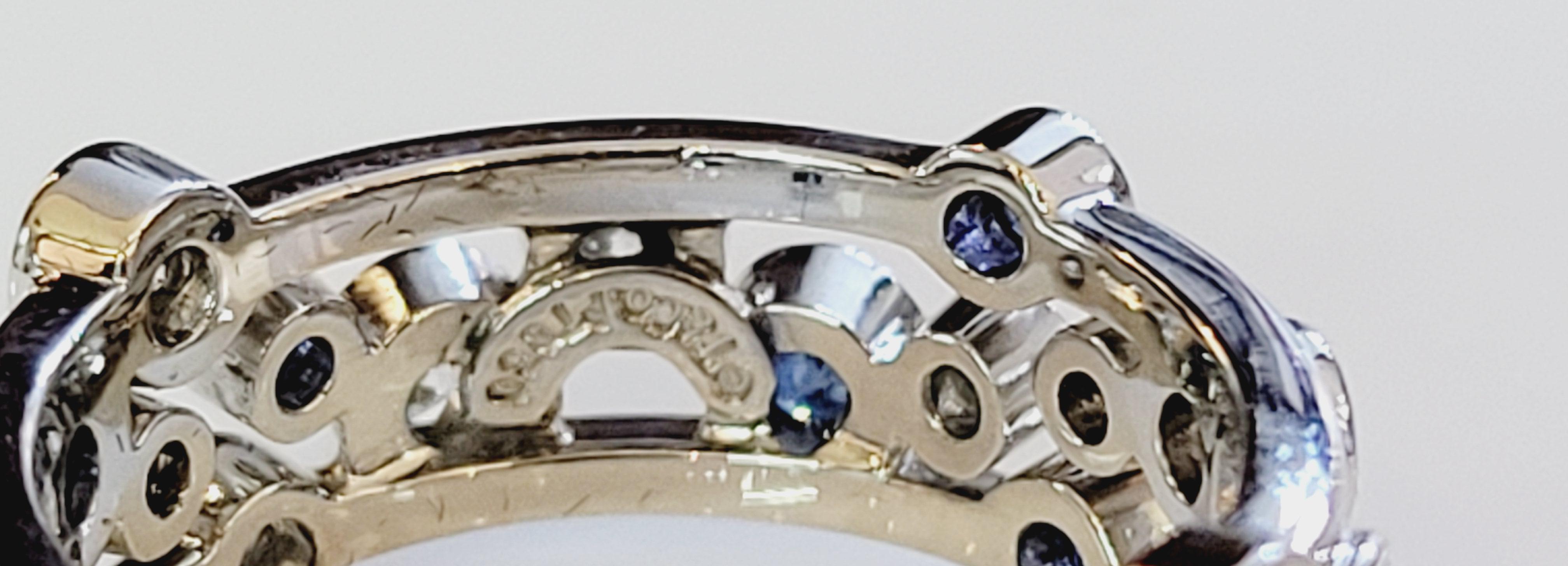 Brilliant Cut Tiffany & Co. Sapphire Diamond Platinum 