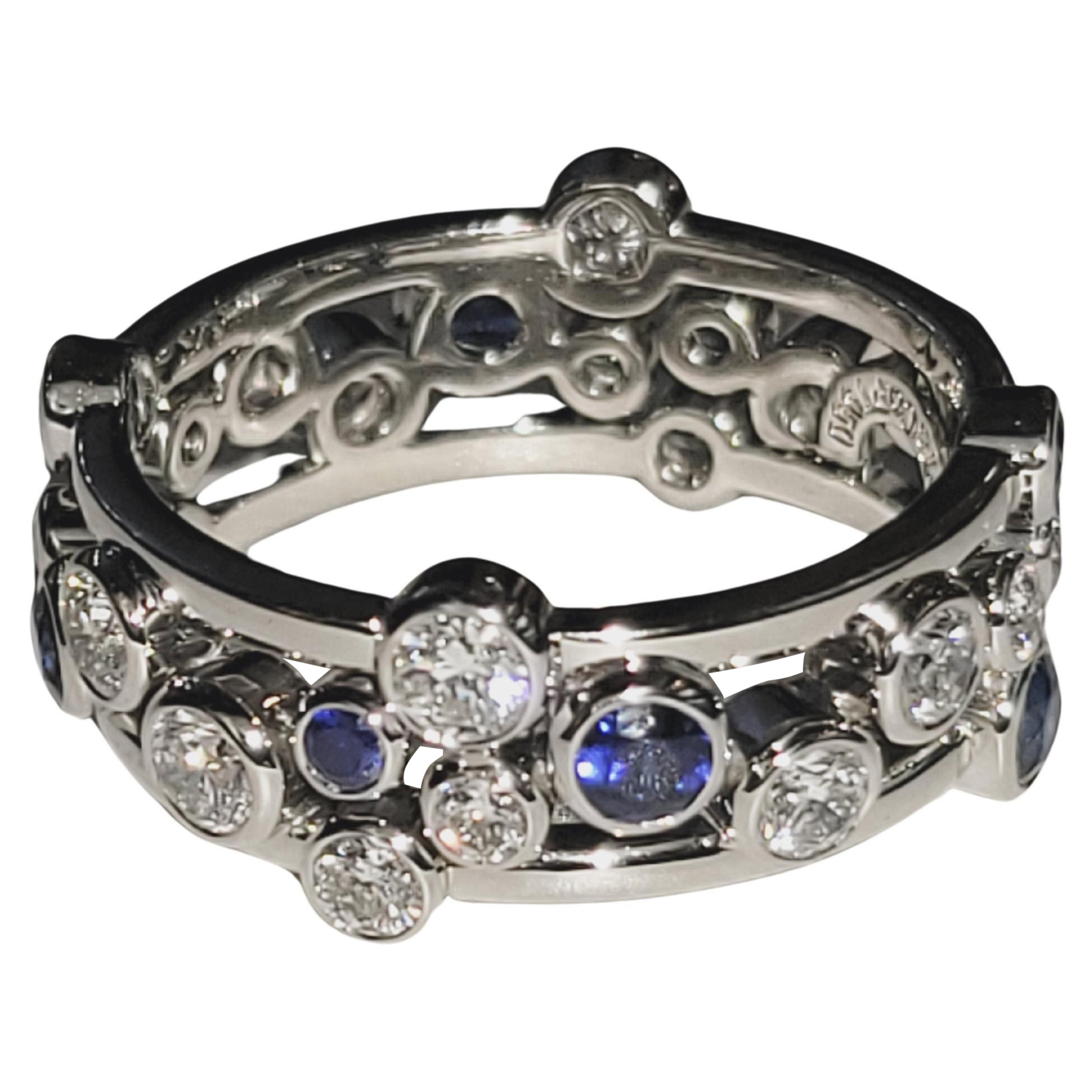 Tiffany & Co. Anello "Bolle" di zaffiro e diamante in platino