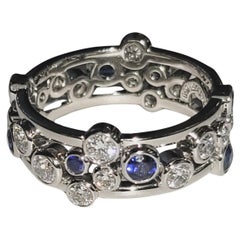 Tiffany & Co. Anello "Bolle" di zaffiro e diamante in platino