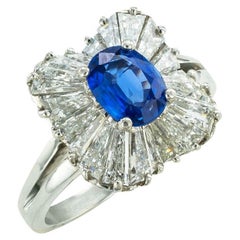 Tiffany & Co Sapphire Diamond Platinum Ring