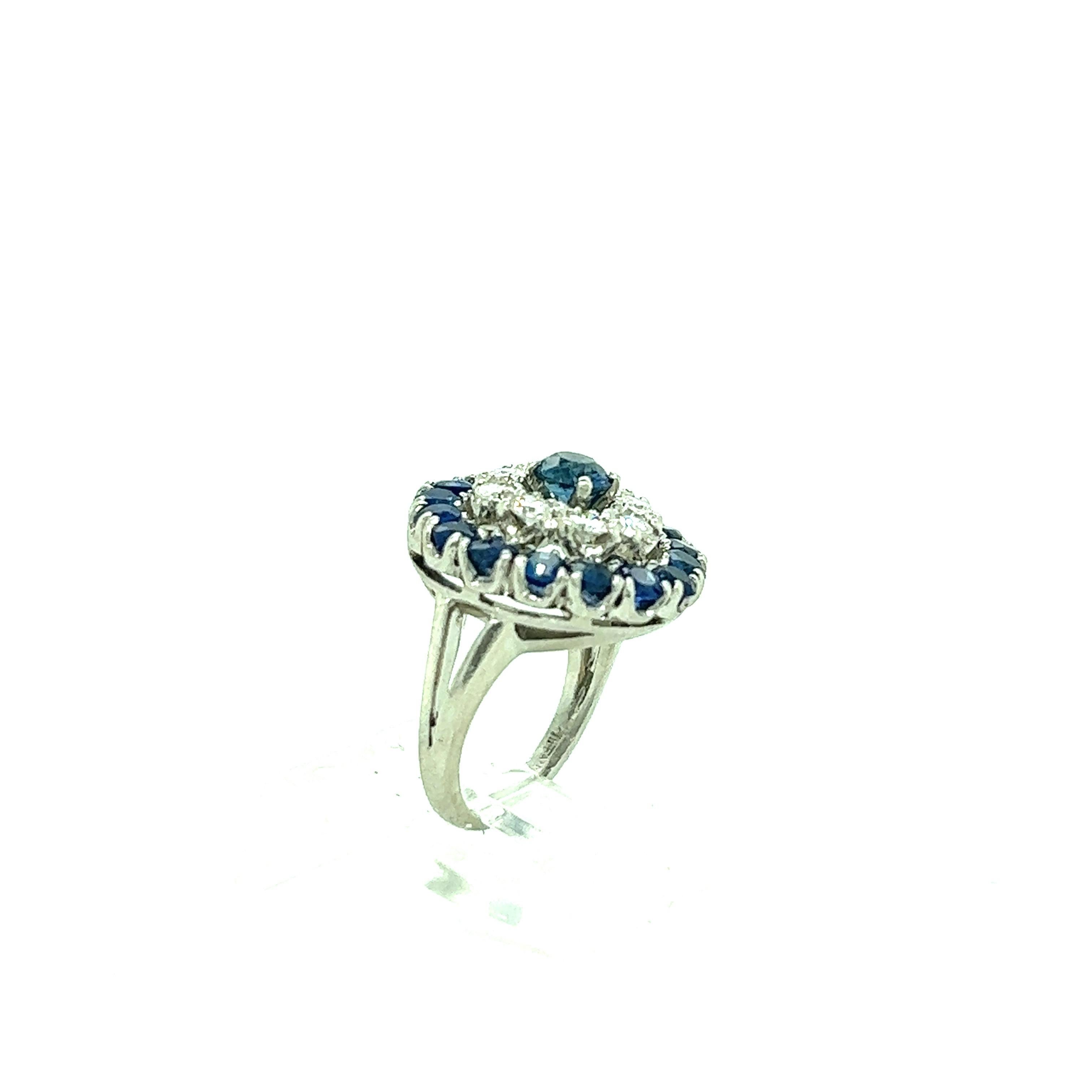 Tiffany & Co. Sapphire Diamond Ring For Sale 4