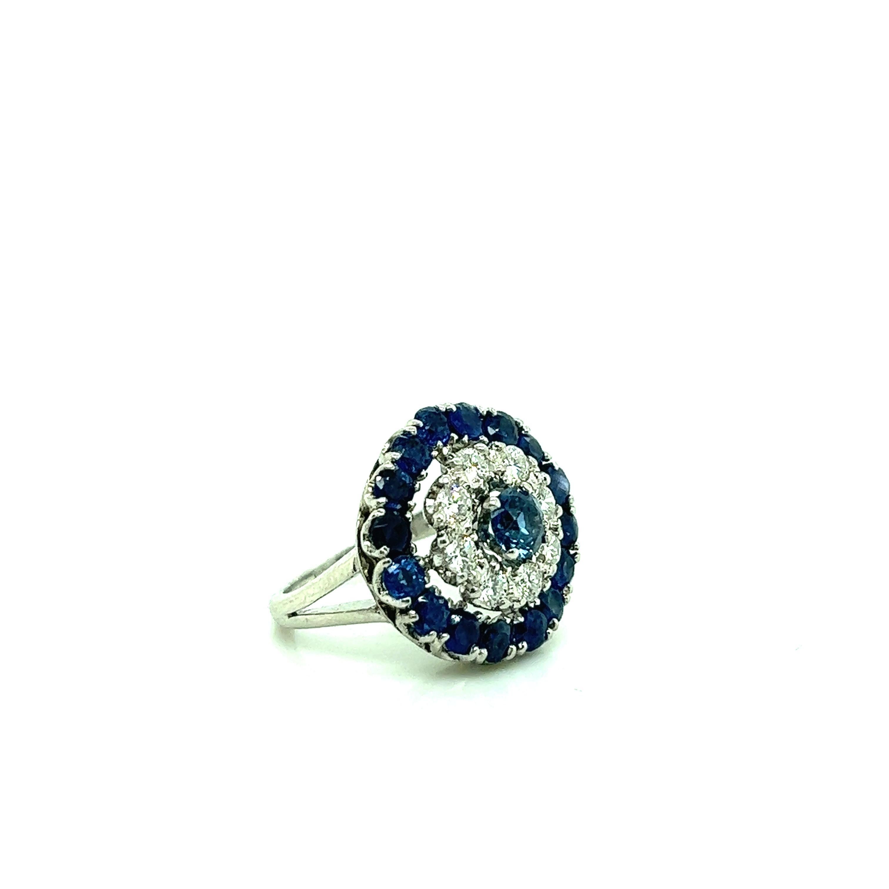Tiffany & Co. Sapphire Diamond Ring For Sale 7