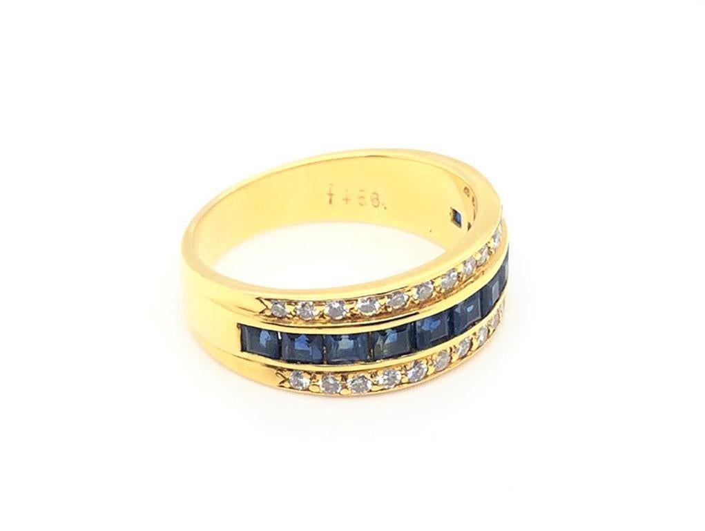 Princess Cut Tiffany & Co. Sapphire Diamond Ring