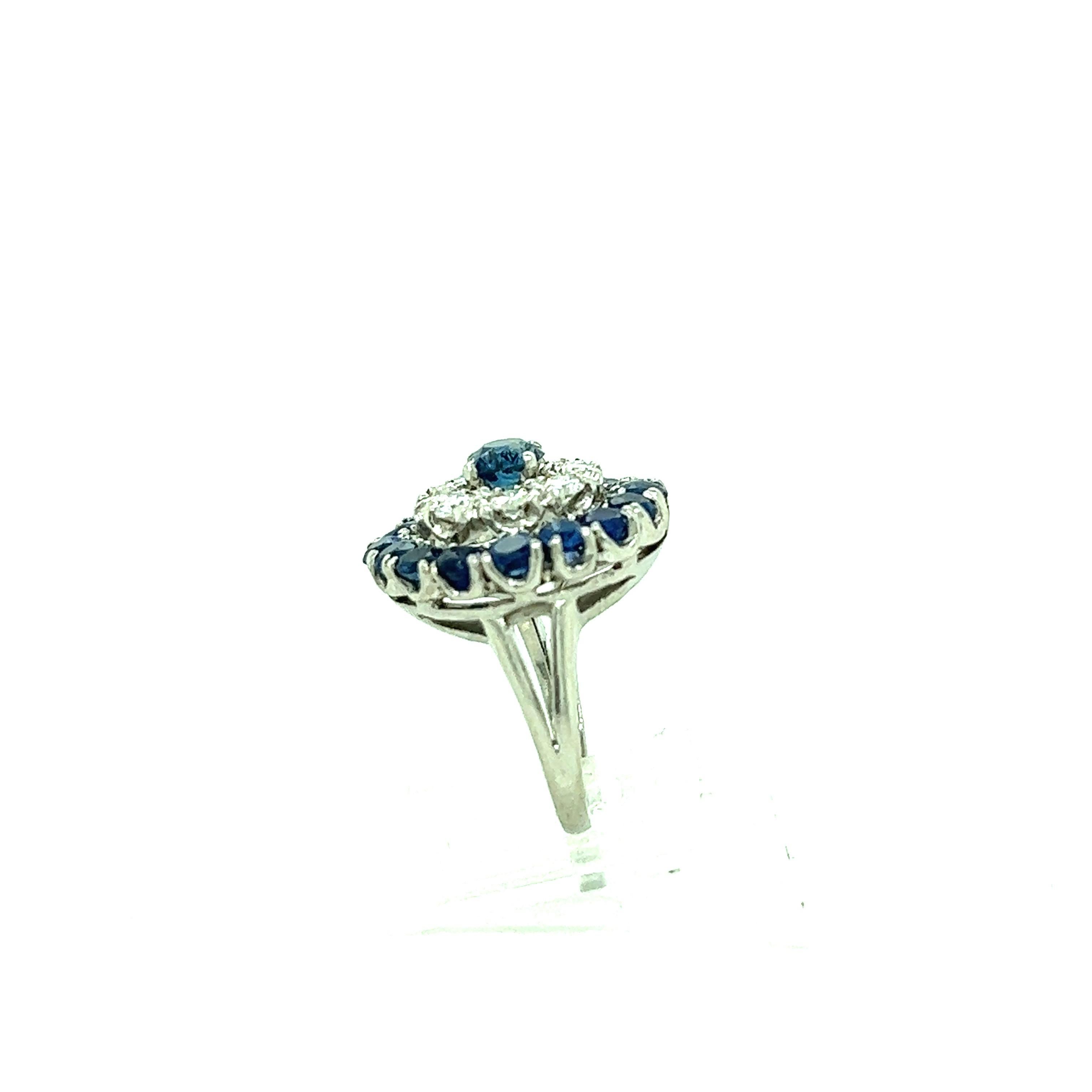 Tiffany & Co. Sapphire Diamond Ring In Excellent Condition For Sale In New York, NY