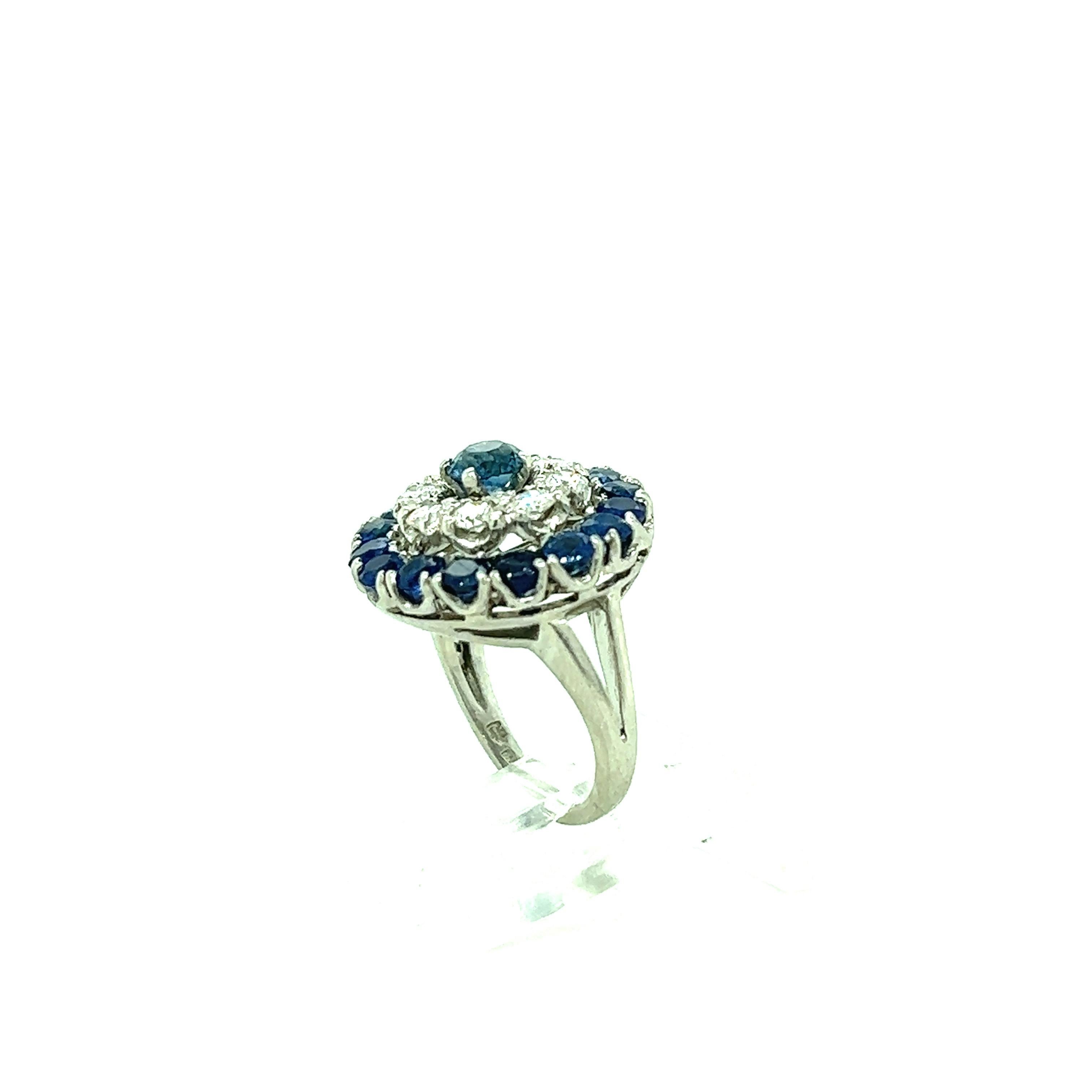 Women's Tiffany & Co. Sapphire Diamond Ring For Sale