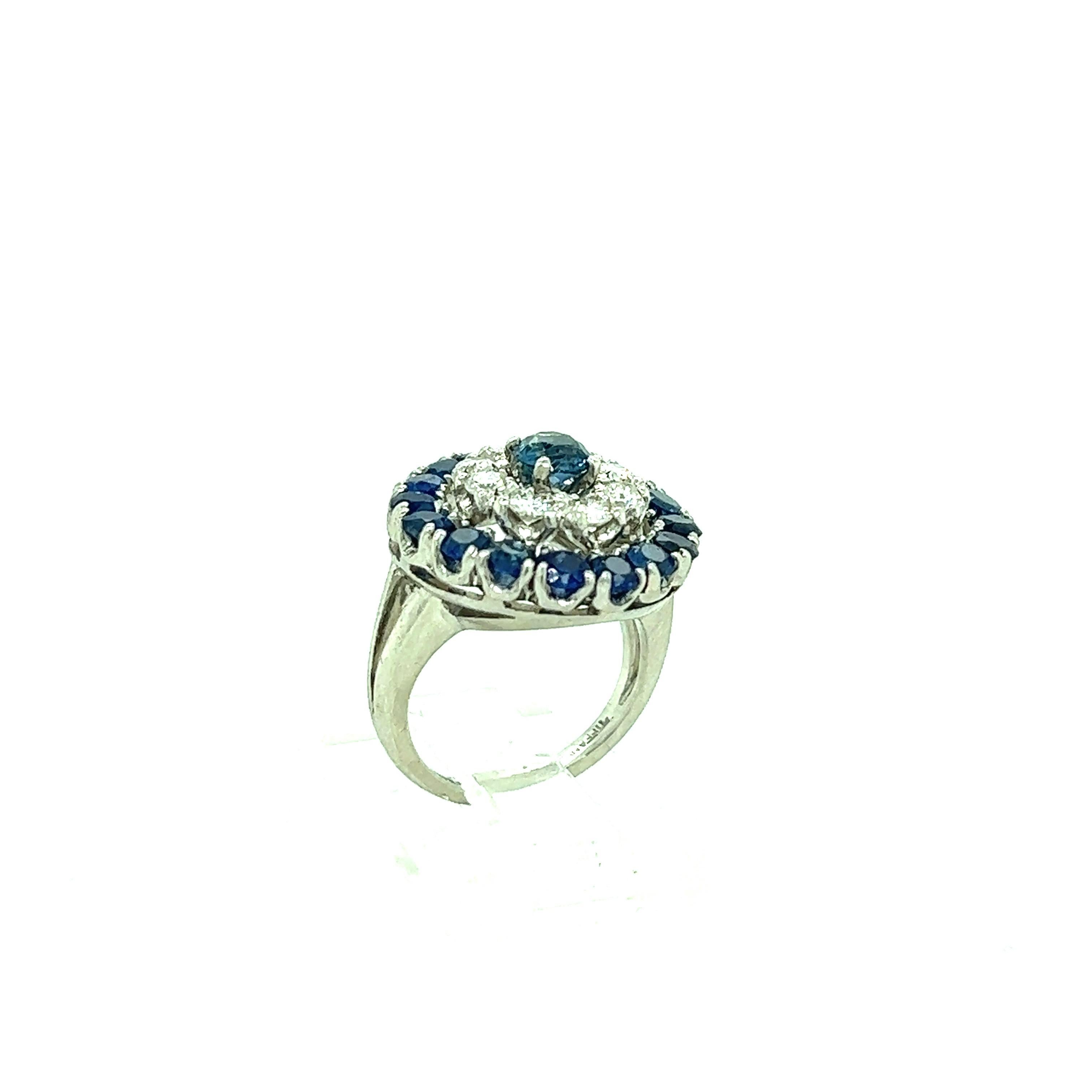 Tiffany & Co. Sapphire Diamond Ring For Sale 3
