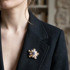 Tiffany & Co Zafiro Diamante Broche Estrella Colgante Oro 14K