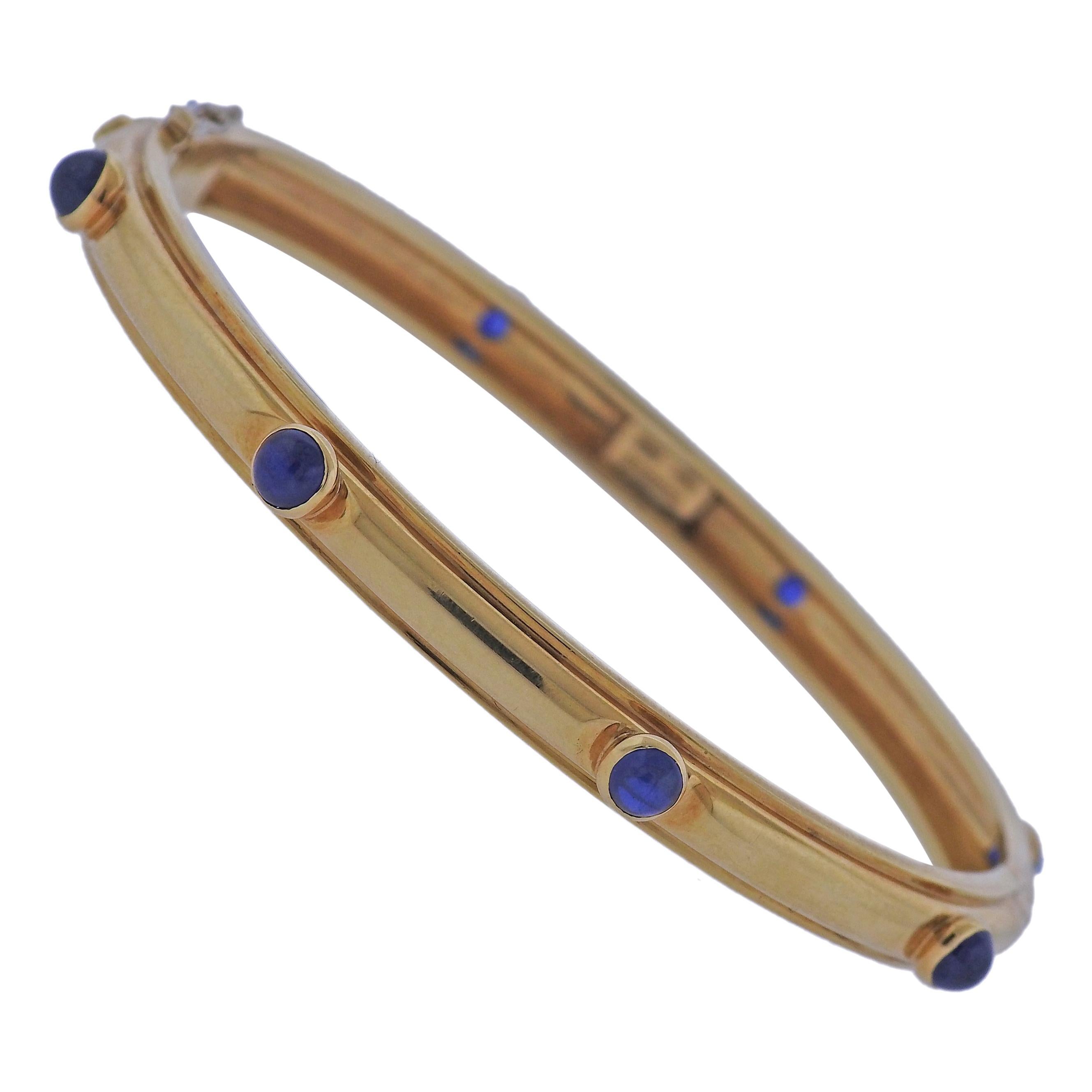 Tiffany & Co. Sapphire Gold Bangle Bracelet