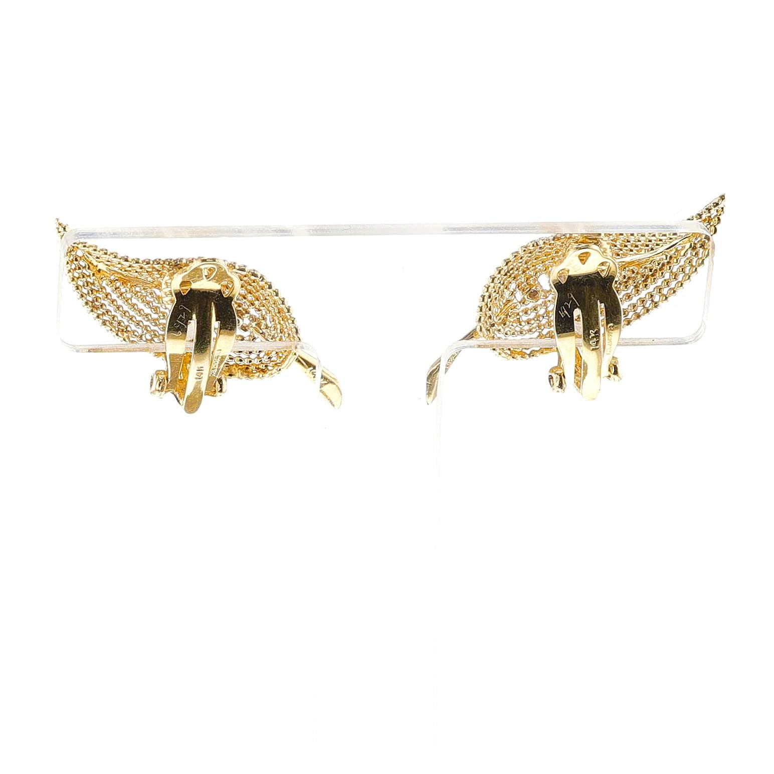 Tiffany & Co. Saphir-Blatt-Ohrringe, 18k (Rundschliff)