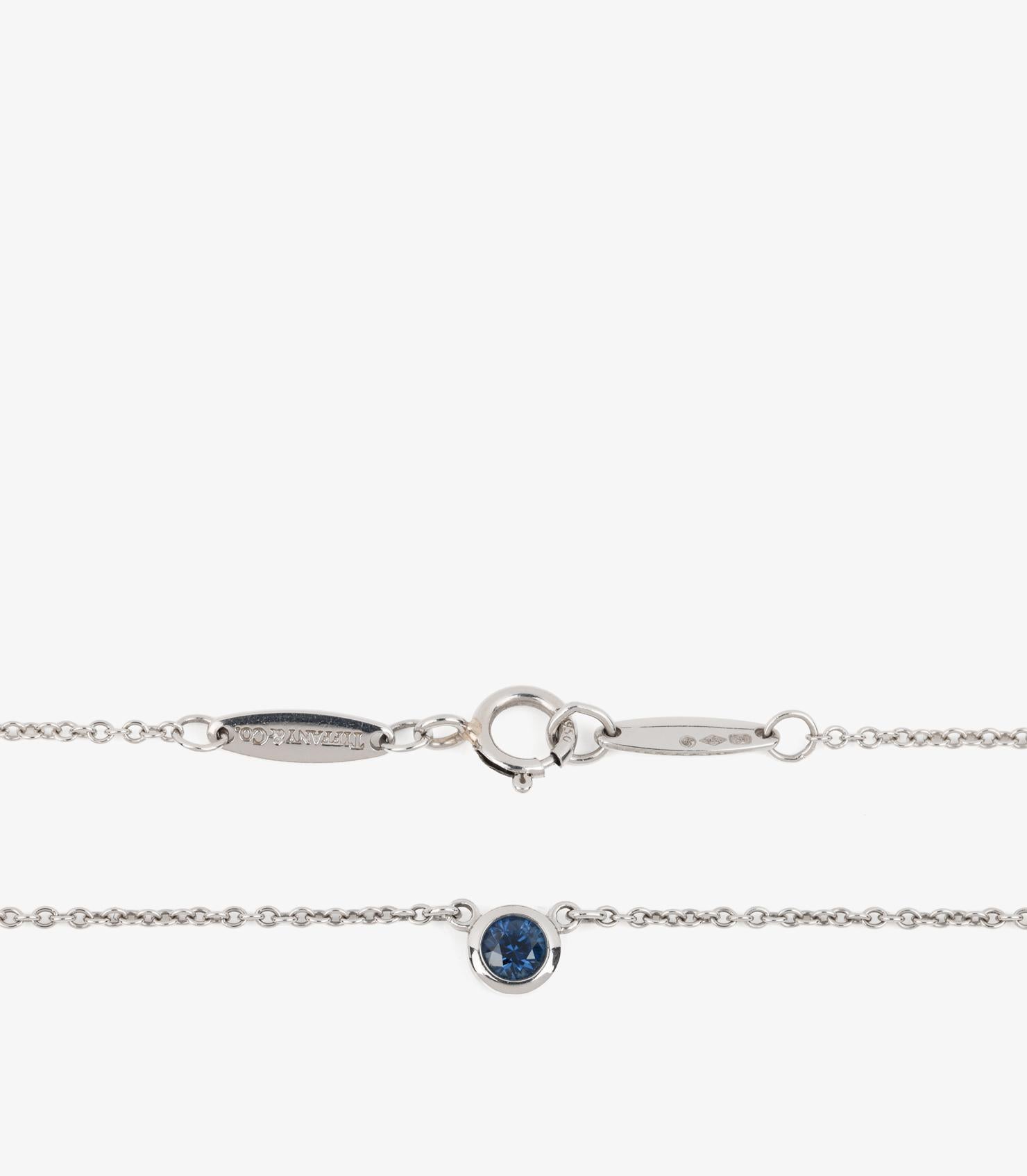 Tiffany & Co. Pendentif saphir platine Colour by the Yard Bon état - En vente à Bishop's Stortford, Hertfordshire