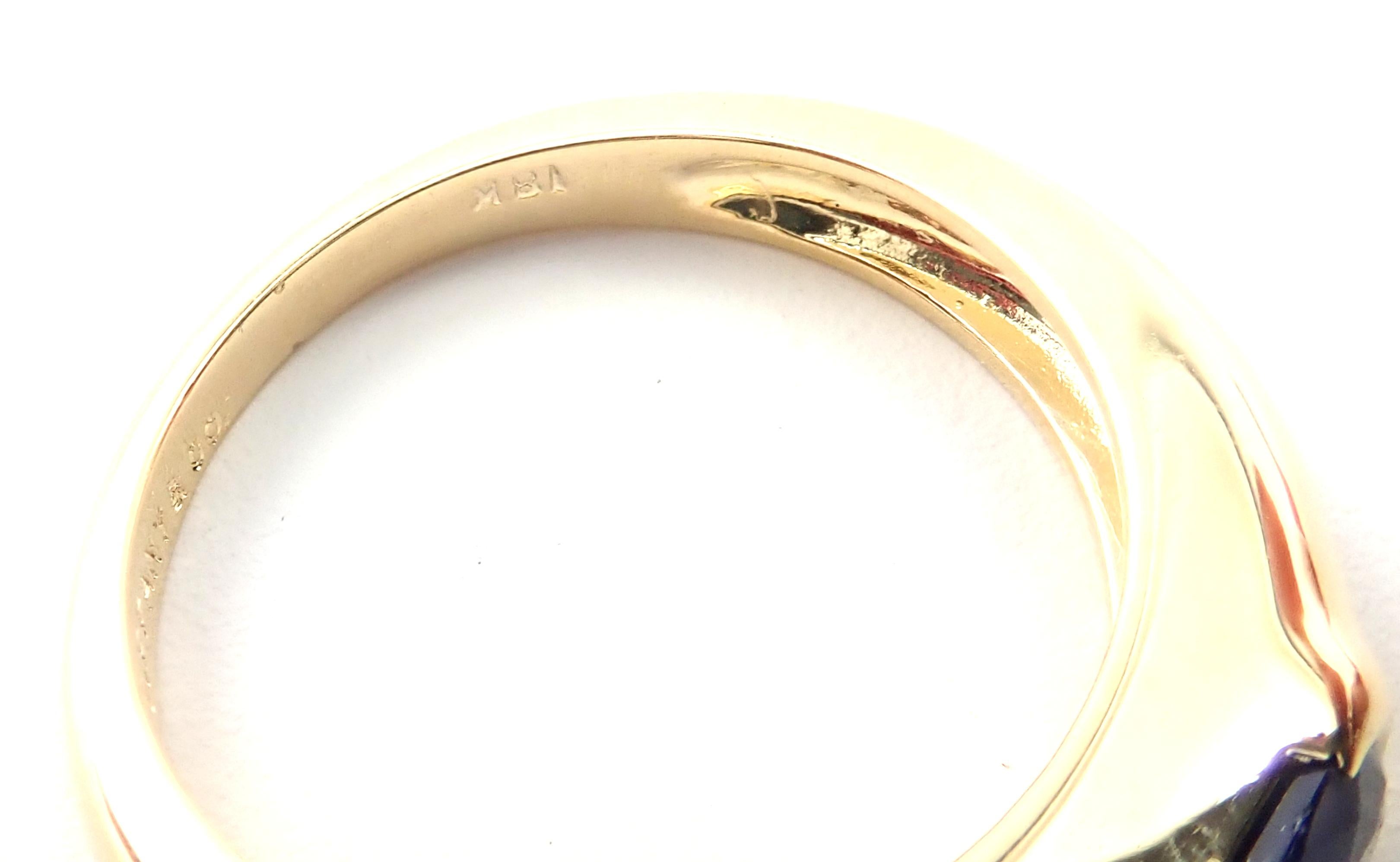 Tiffany & Co Sapphire Yellow Gold Band Ring 4