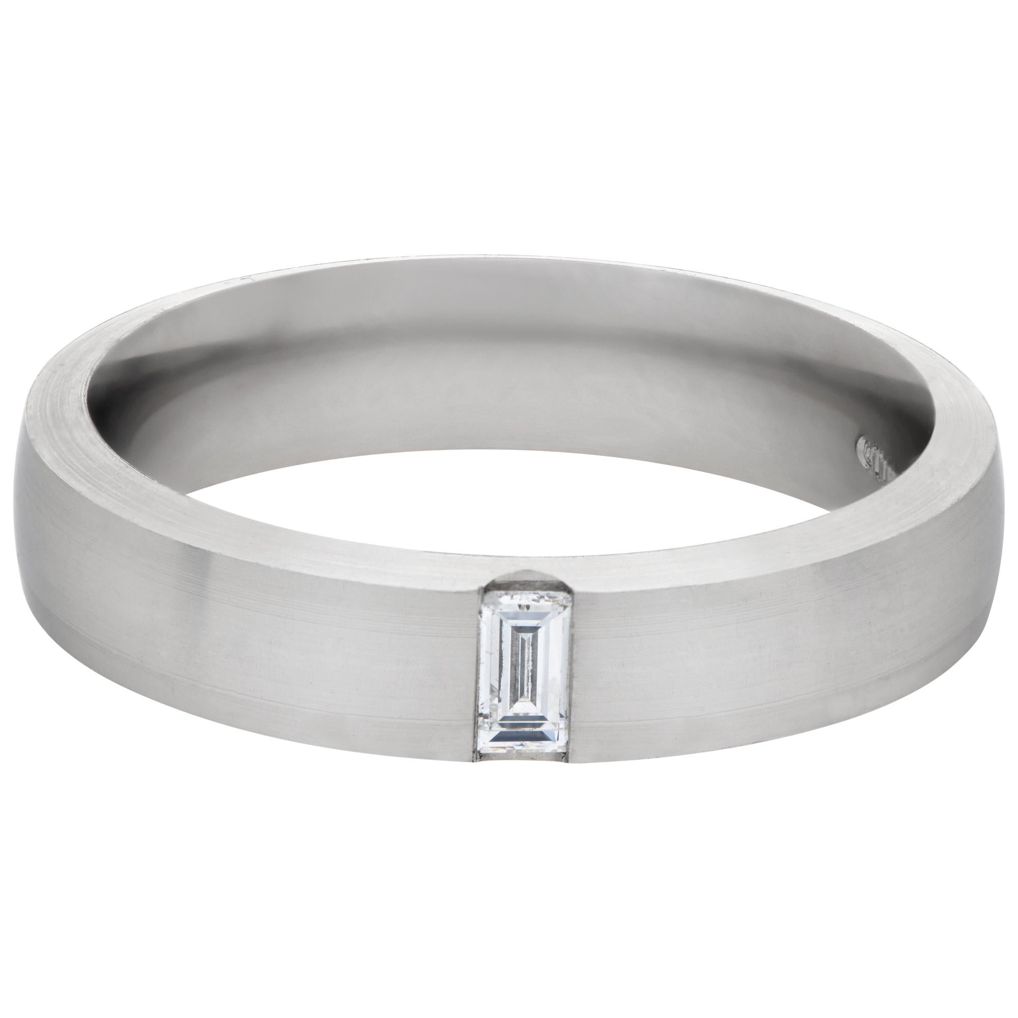 Tiffany & Co. Satinierter Platinring im Zustand „Hervorragend“ in Surfside, FL