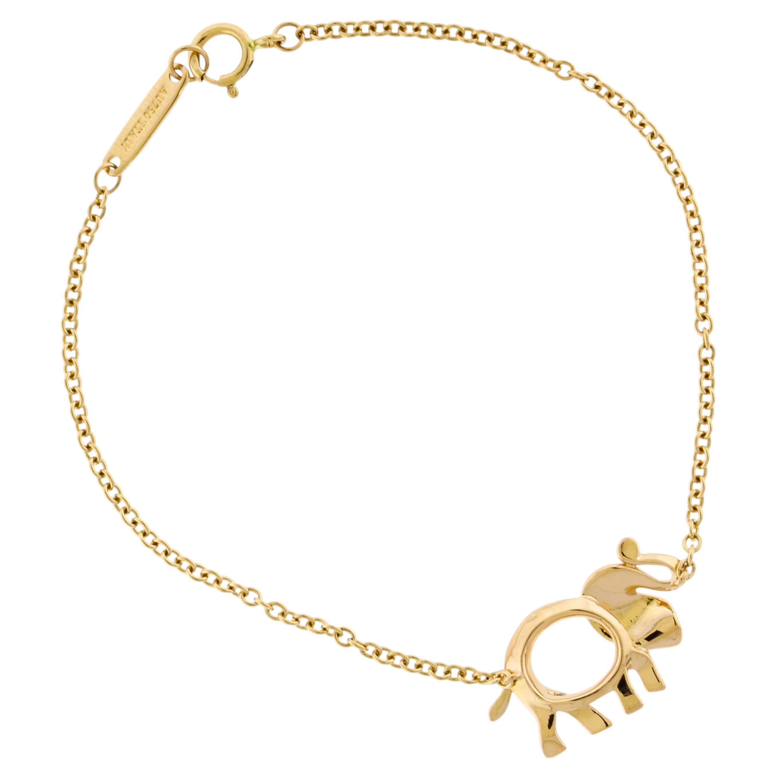 Tiffany & Co. Save The Wild Elephant Bracelet 18kt Rose Gold For Sale