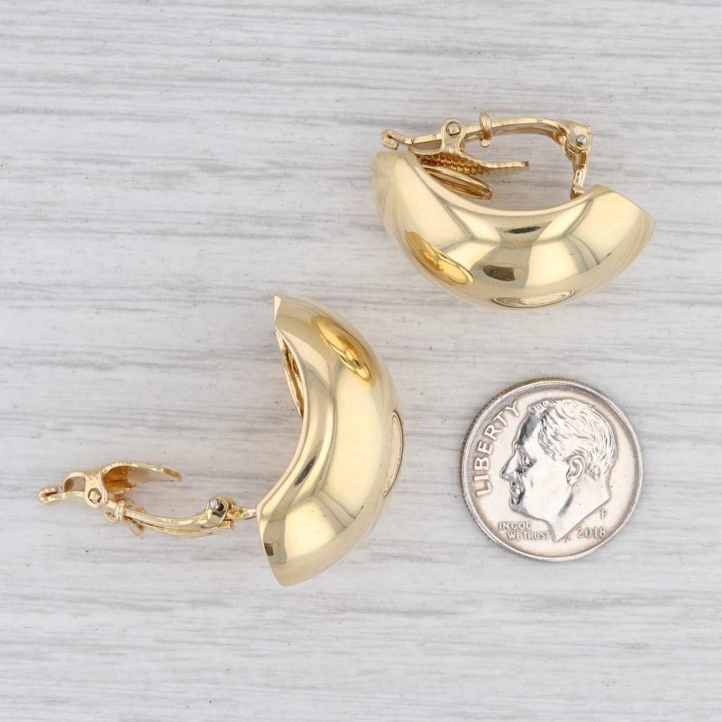 Tiffany & Co Scalloped Statement Earrings 18k Yellow Gold Non-Pierced Clip-On For Sale 2