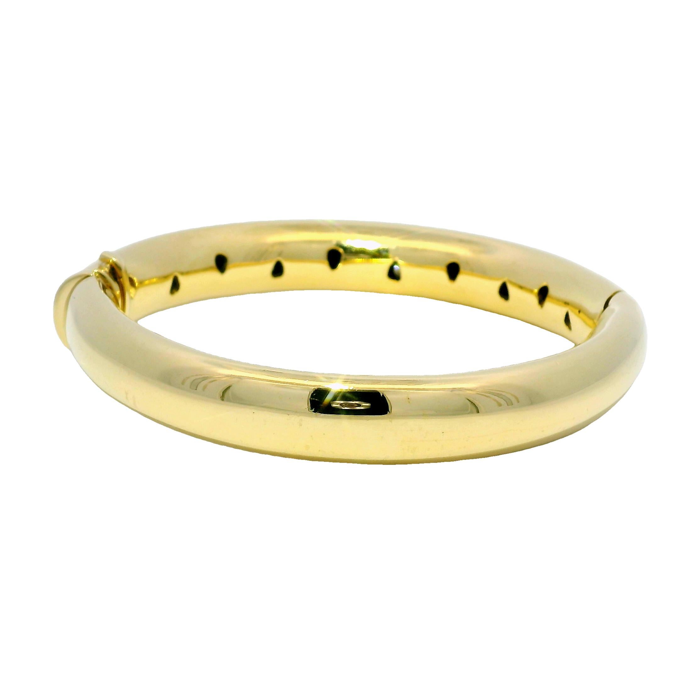 Tiffany & Co. Bracciale con diamanti sparsi con cerniera solida 18 carati In magazzino in vendita 1
