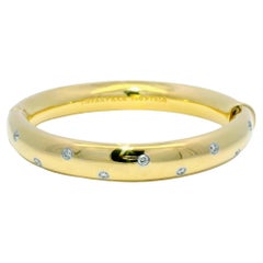 Tiffany & Co. Scattered Diamond Hinged Solid 18-Karat Bracelet In Stock
