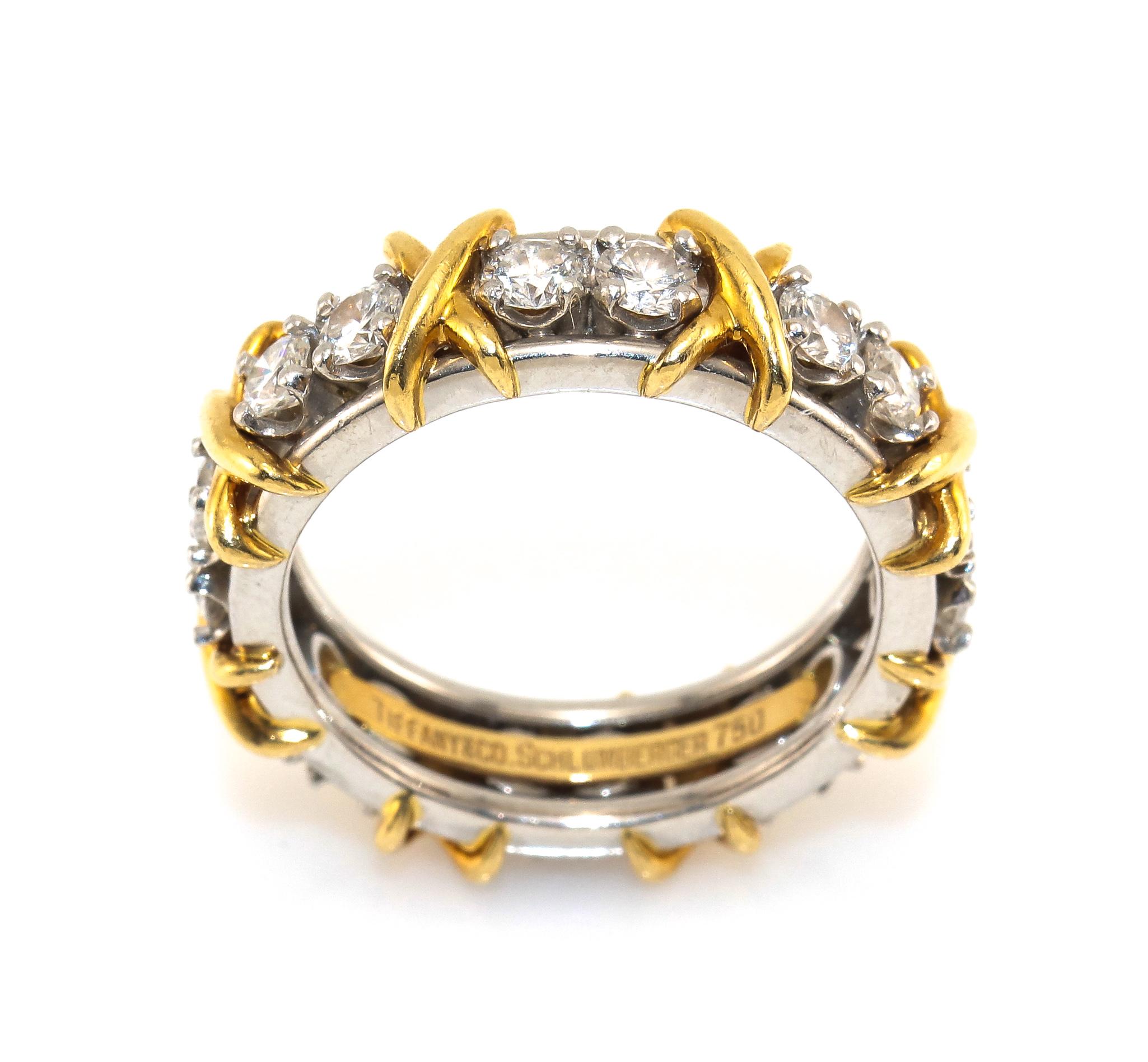 Tiffany & Co. Schlumberger 16 Diamond 1.20 Carat Eternity Ring 1