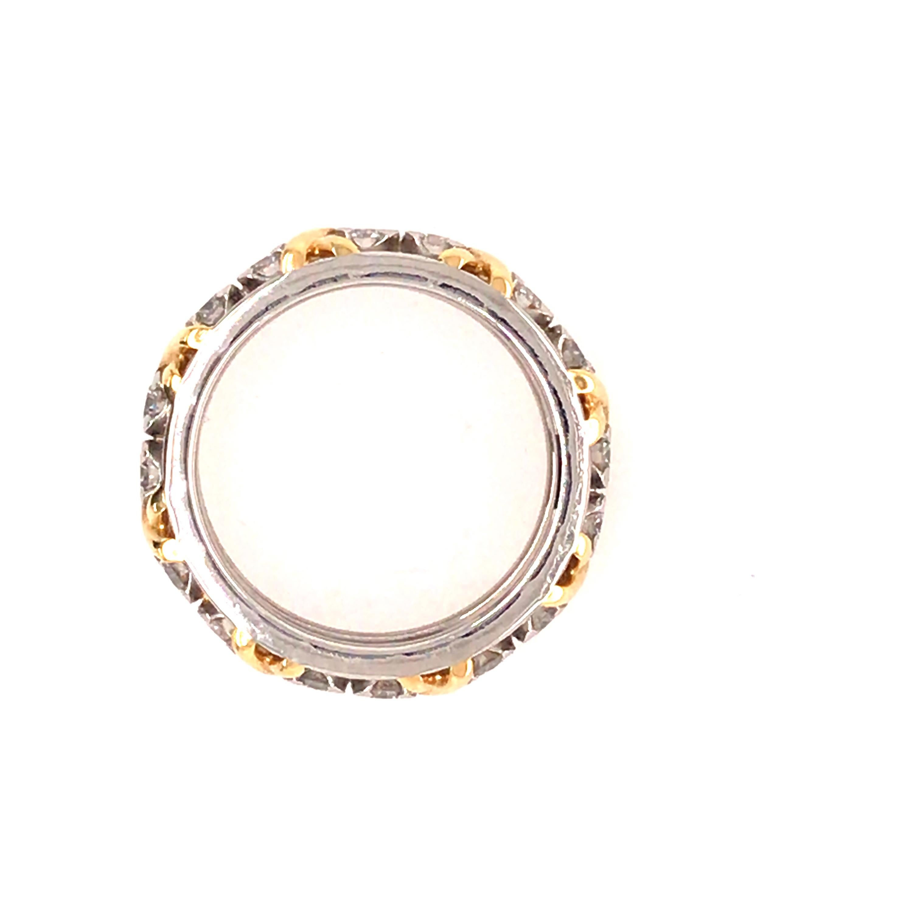 Tiffany & Co. Schlumberger 16 Diamant Eternity Band in 18K Gelbgold Platin 1