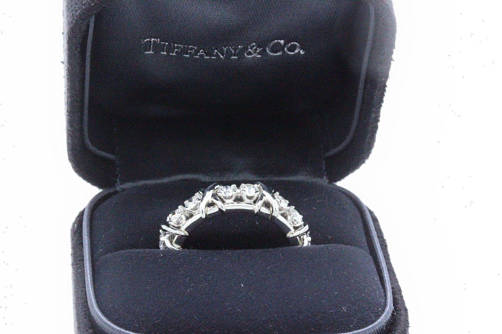 Tiffany & Co. Schlumberger 16-Stone Diamond and Platinum Ring 1.14 Carat 2