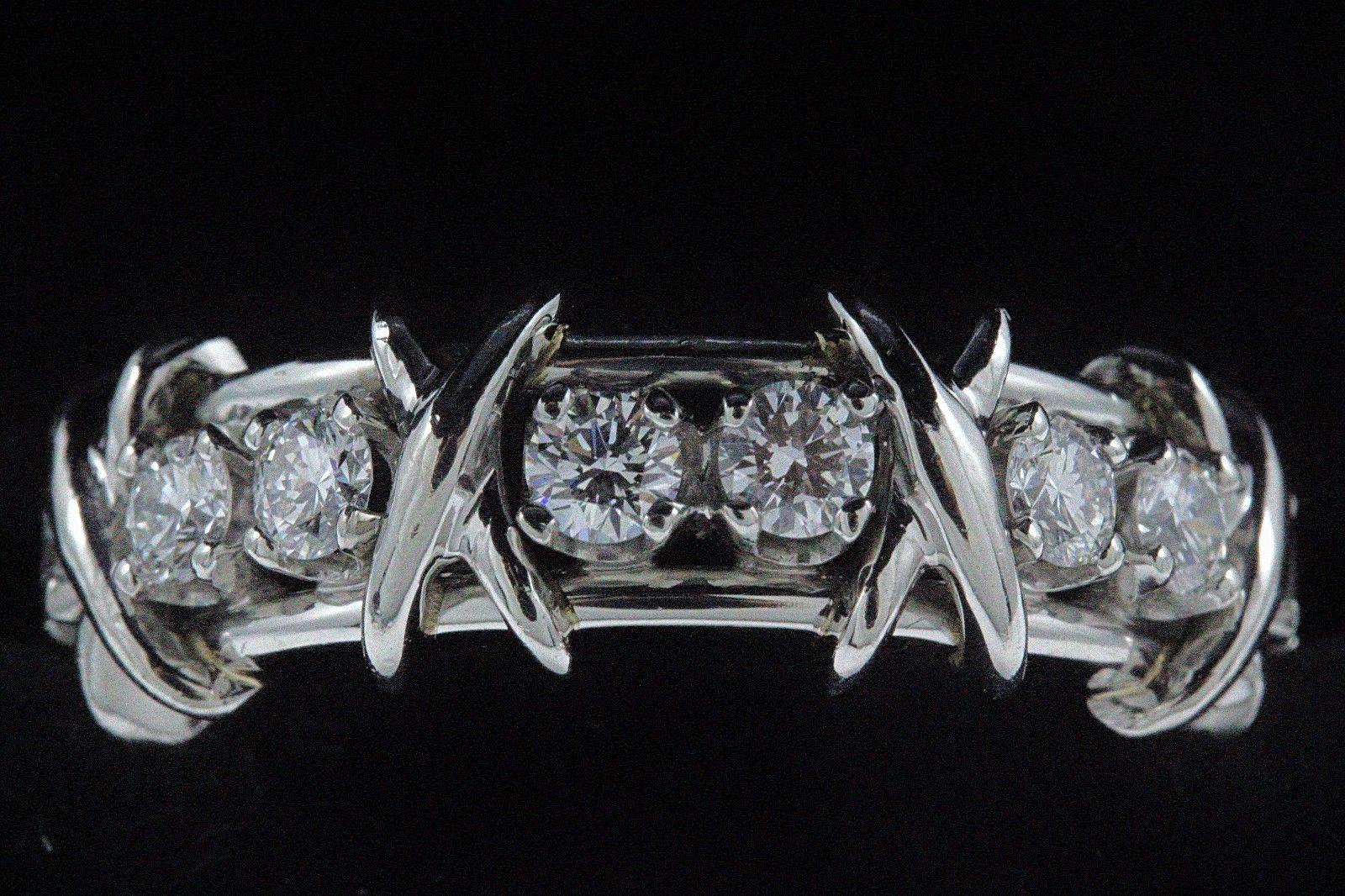 Tiffany & Co. Schlumberger 16-Stone Diamond and Platinum Ring 1.14 Carat 4