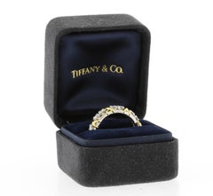 Tiffany & Co. Schlumberger 16 Stone Diamond Platinum an Gold X-Ring Size 5.75