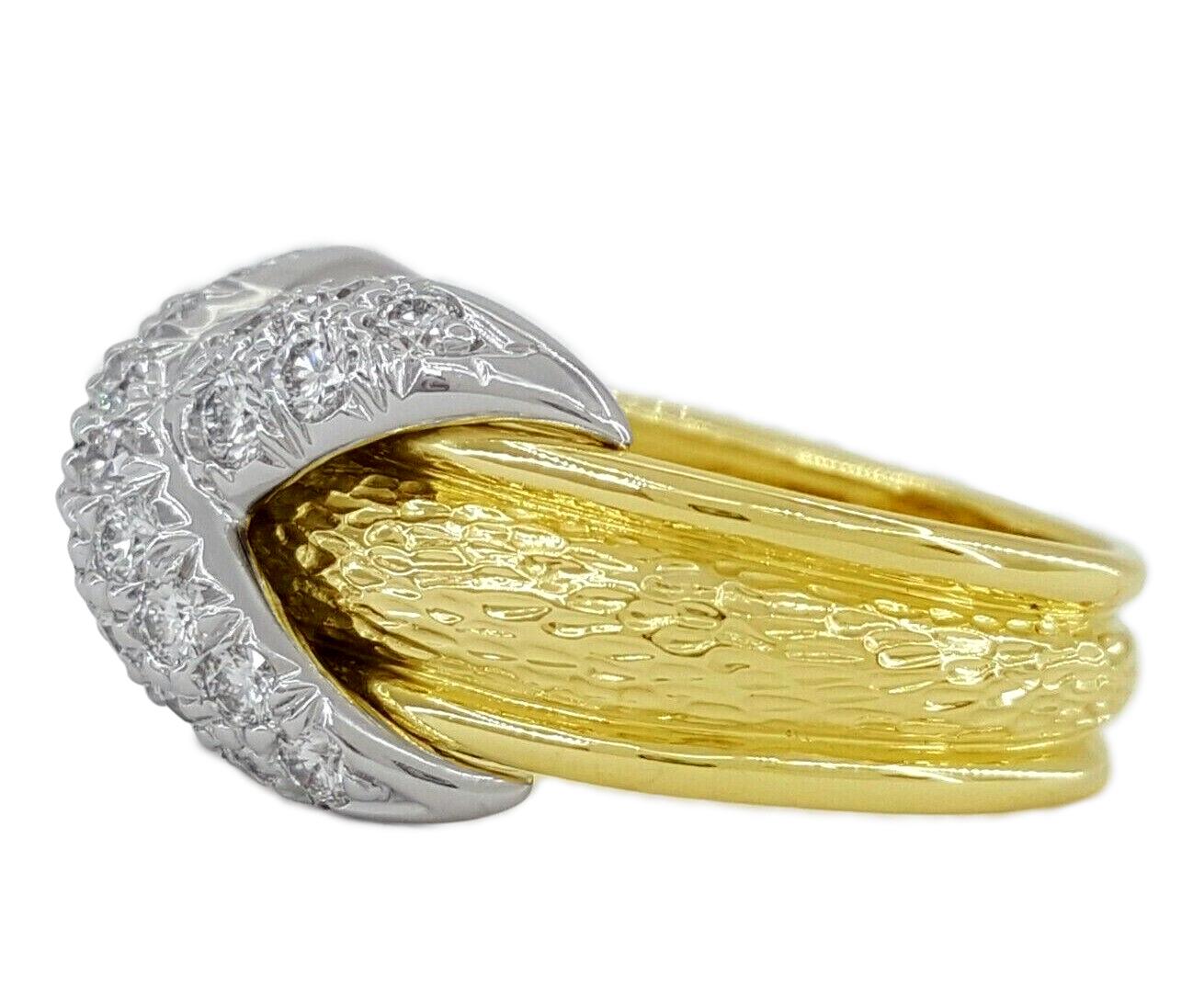 Modern Tiffany & Co. Schlumberger 18 Carat Yellow Gold & Platinum Round