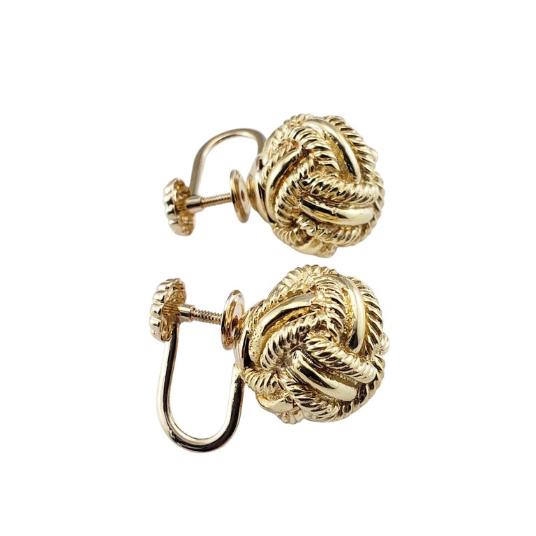 Schlumberger 18 Karat Gelbgold Knoten-Ohrringe mit Schraubverschluss von  Tiffany and Co im Angebot bei 1stDibs