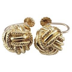 Tiffany & Co Schlumberger 18 Karat Yellow Gold Knot Screw Back Earrings