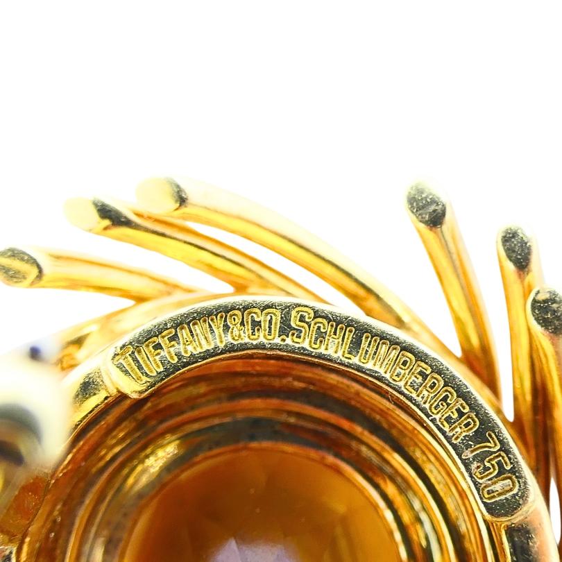 Tiffany & Co. Schlumberger 18k Gold Citrine Pinwheel Earrings 2