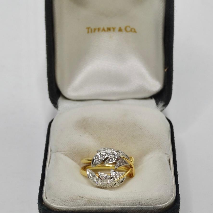 Schlumberger: 18 Karat Gold Diamantring mit Diamanten von Tiffany & Co im Zustand „Gut“ im Angebot in Scottsdale, AZ