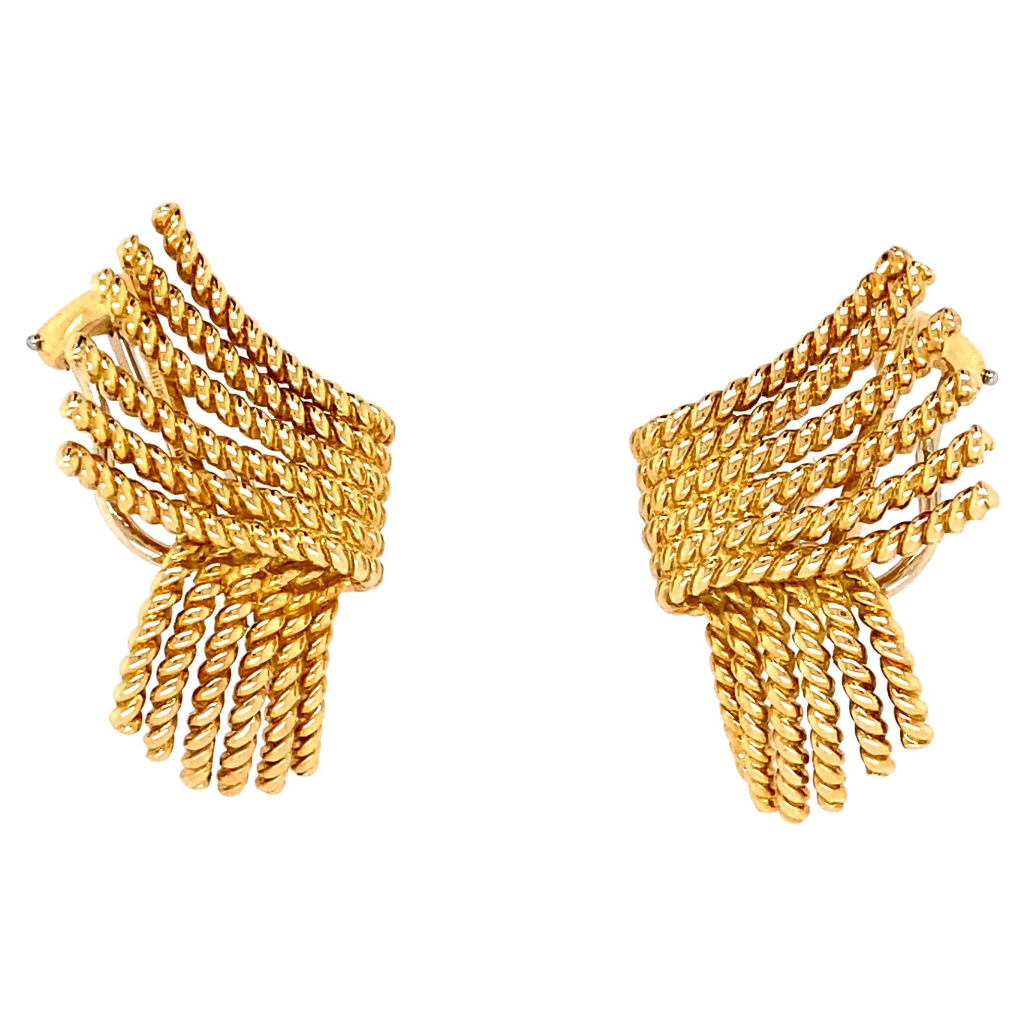 Tiffany & Co., Schlumberger 18k Gold Earclips