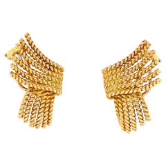 Tiffany & Co., Schlumberger 18k Gold Earclips