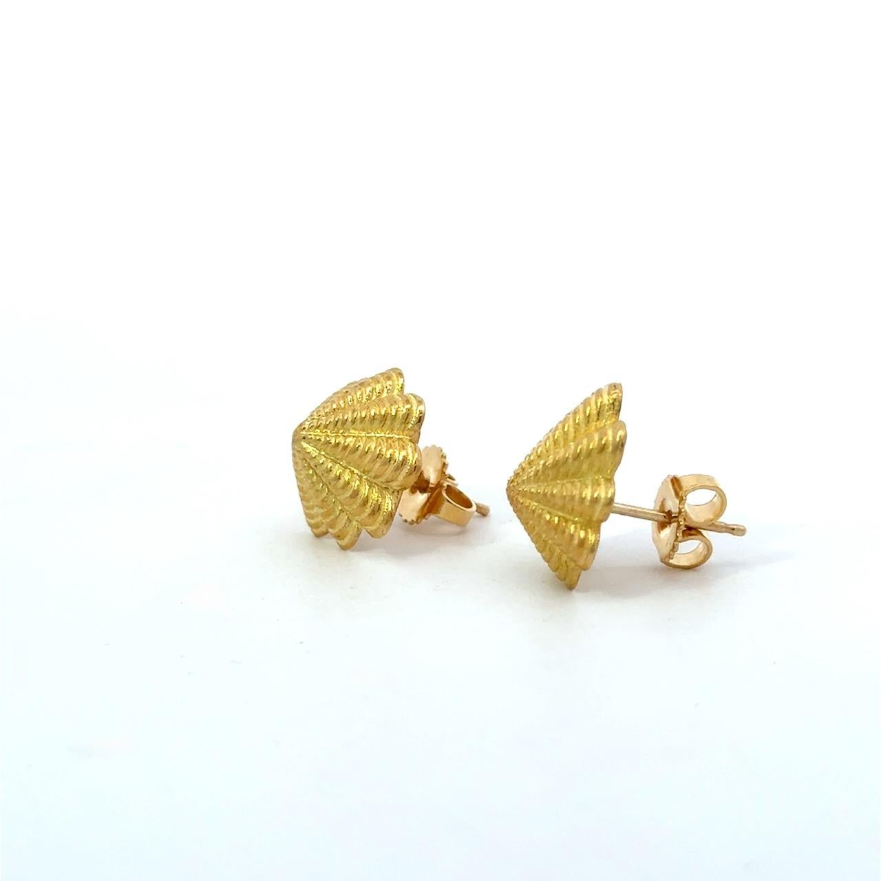 Tiffany & Co. Schlumberger Boucles d'oreilles en or 18k avec pochette Unisexe en vente