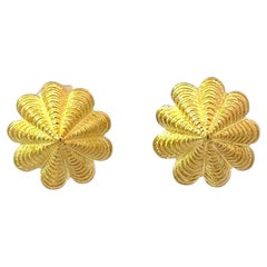 Tiffany & Co. Schlumberger Boucles d'oreilles en or 18k avec pochette