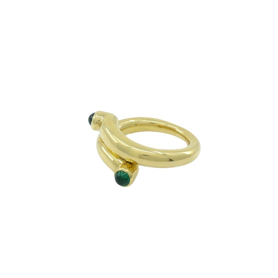 Cabochon Tiffany & Co. Schlumberger 18k Gold Emerald Ring