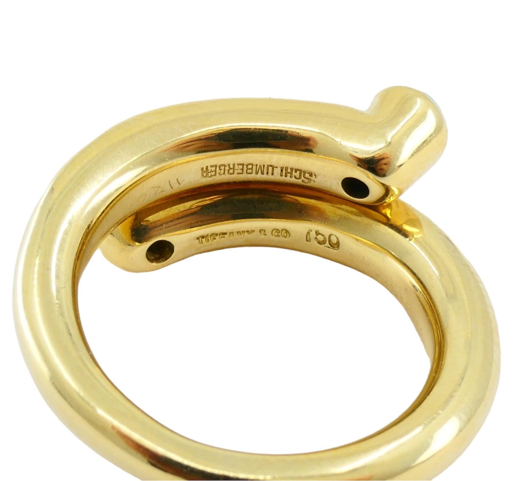Tiffany & Co. Schlumberger 18k Gold Emerald Ring 1