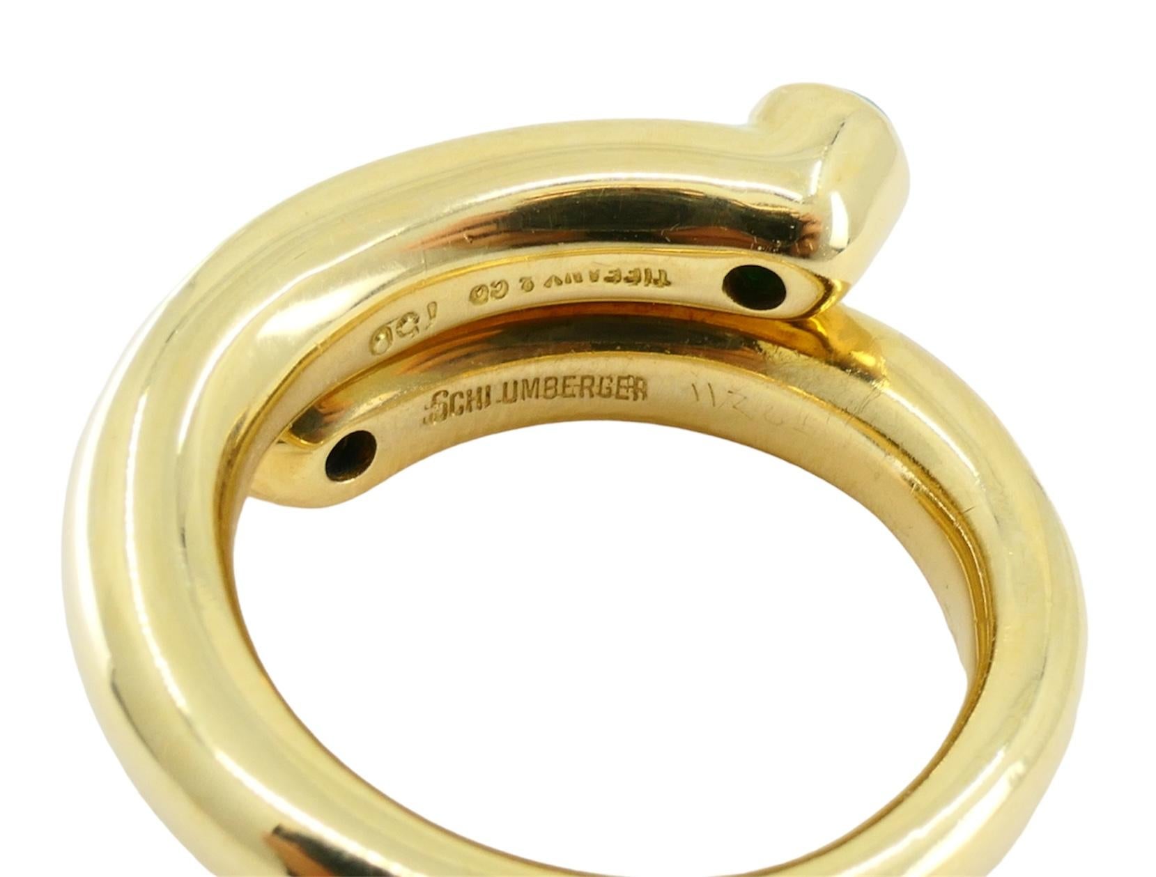 Tiffany & Co. Schlumberger 18k Gold Emerald Ring 2
