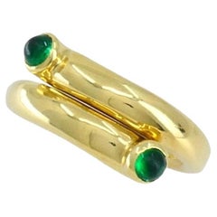 Tiffany & Co. Schlumberger 18k Gold Emerald Ring