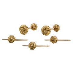 Tiffany & Co. Schlumberger Ensemble de boutons de manchette Dumbbell en or 18 carats