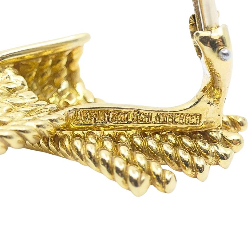 Tiffany & Co. Schlumberger 18k  V-Seil-Ohrringe aus Gold im Angebot 4