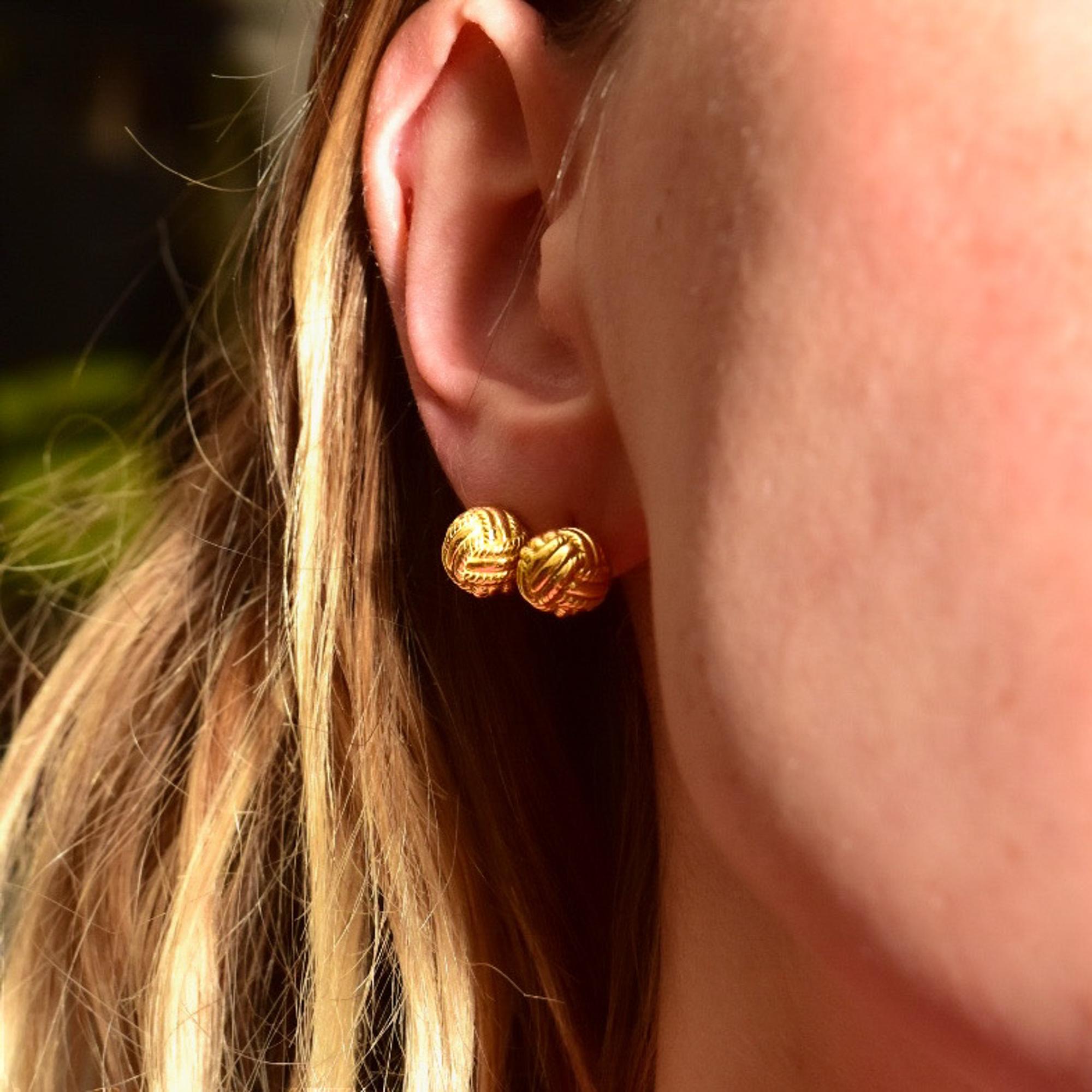 Tiffany & Co. Schlumberger 18k 'Love Knot' Stud Earrings 4