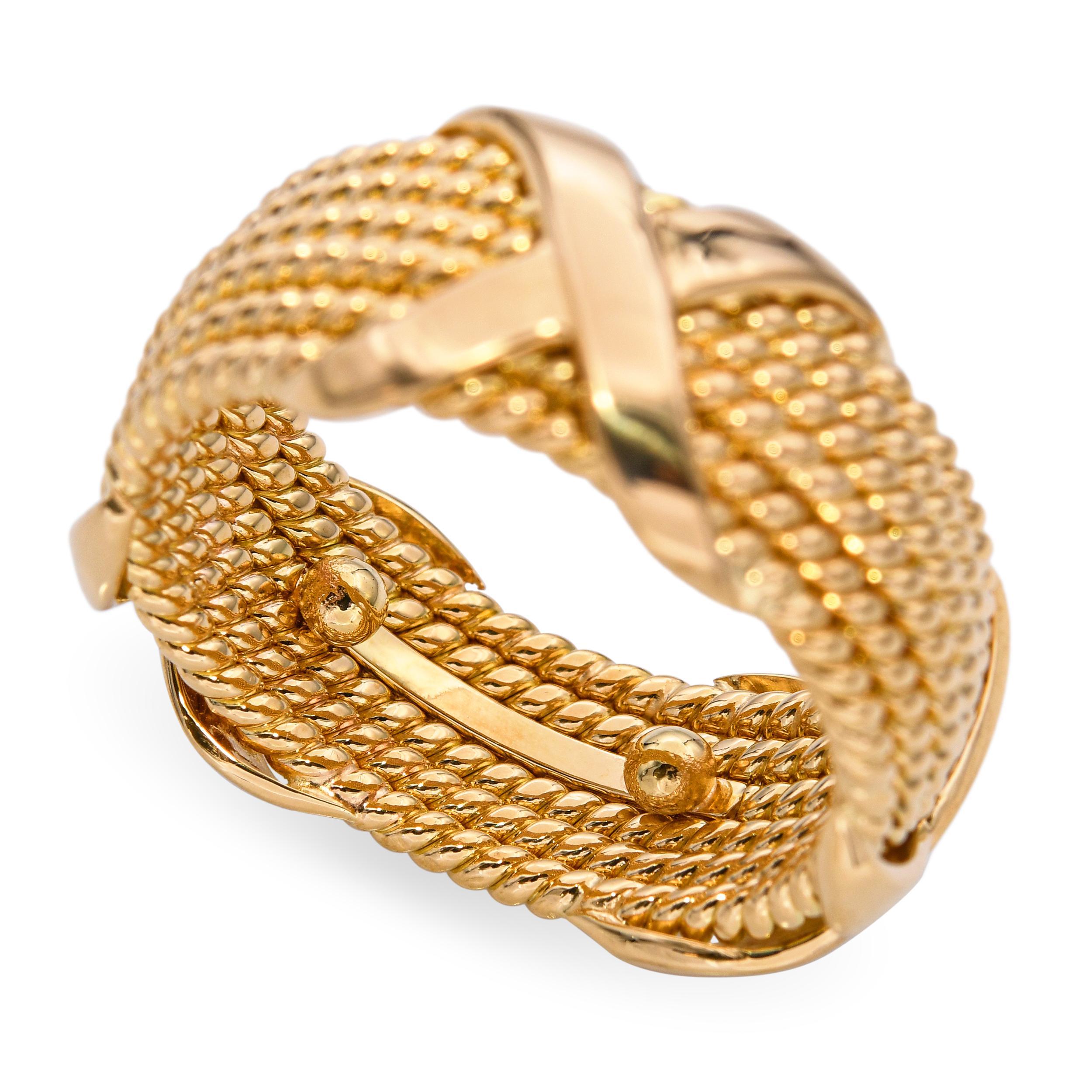 Tiffany & Co. Schlumberger Bague en or jaune 18 carats à 6 rangs de 