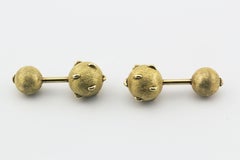 Tiffany & Co. Schlumberger 18K Yellow Gold Studded Dumbbell Cufflinks