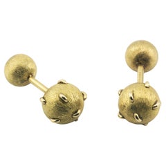 Tiffany & Co. Schlumberger 18K Yellow Gold Studded Dumbbell Cufflinks