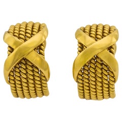 Tiffany & Co. Orecchini a X in oro giallo Schlumberger 18k