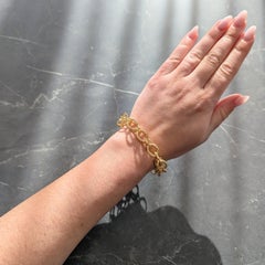 Tiffany & Co. Schlumberger 1960's Gold 18K Twisted Sphere Link Vintage Bracelet