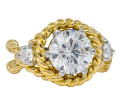 Tiffany & Co. Schlumberger 2::50 Karat Diamant Platin 18 Karat Gold Ring