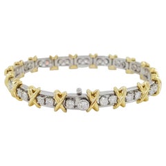 Tiffany & Co. Schlumberger 36 Stone 7"  Diamond Bracelet 3.11 ct Platinum & 18K