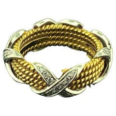 Tiffany & Co. "Schlumberger" 4-Row Gold & Platinum Band